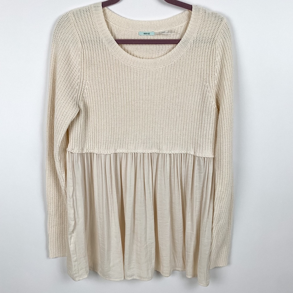 Kimchi Blue Flowy Cream Top, Size L